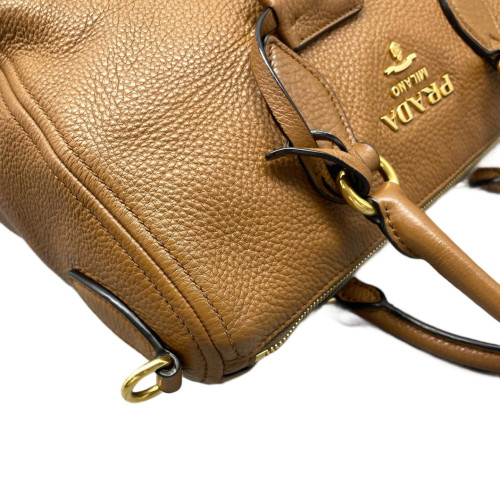 Prada Handbag Vitello Phenix Brown