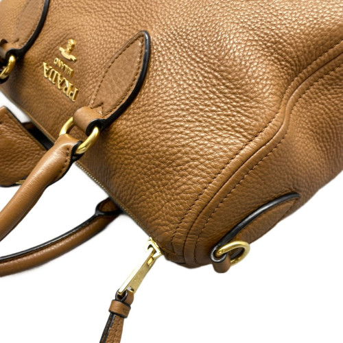 Prada Handbag Vitello Phenix Brown