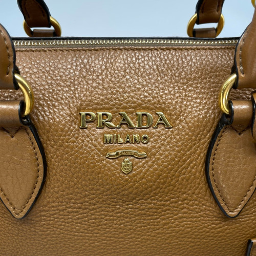 Prada Handbag Vitello Phenix Brown