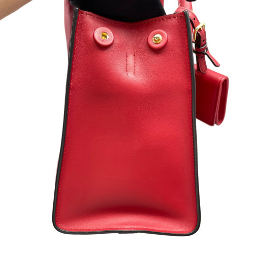 Prada Handbag Saffiano Calfskin Red