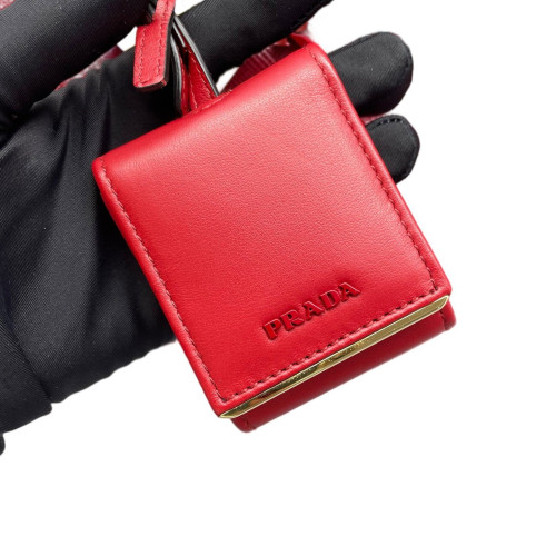 Prada Handbag Saffiano Calfskin Red