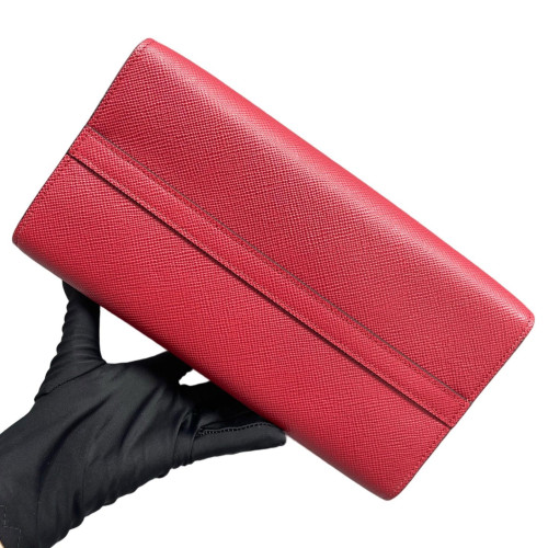 Prada Handbag Saffiano Calfskin Red