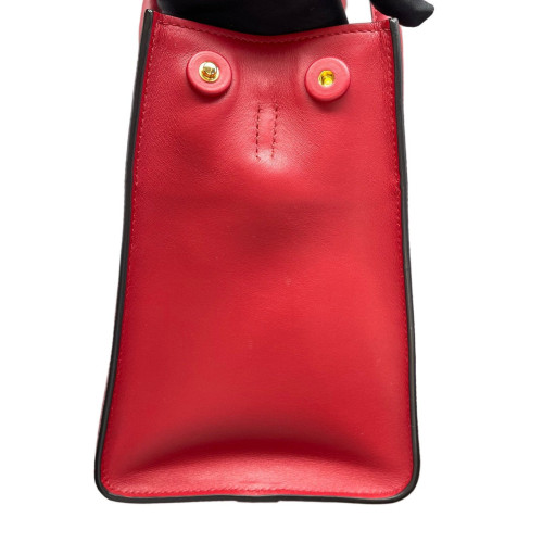 Prada Handbag Saffiano Calfskin Red
