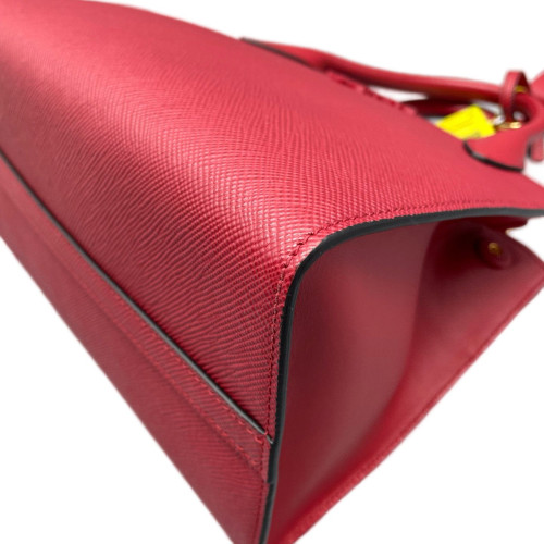 Prada Handbag Saffiano Calfskin Red