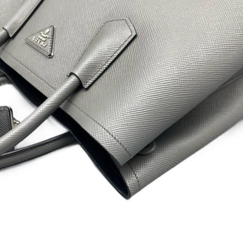 Prada Medium Double Bag Saffiano Calfskin Grey