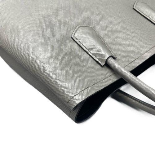 Prada Medium Double Bag Saffiano Calfskin Grey