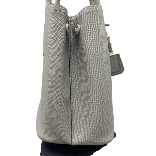 Prada Medium Double Bag Saffiano Calfskin Grey
