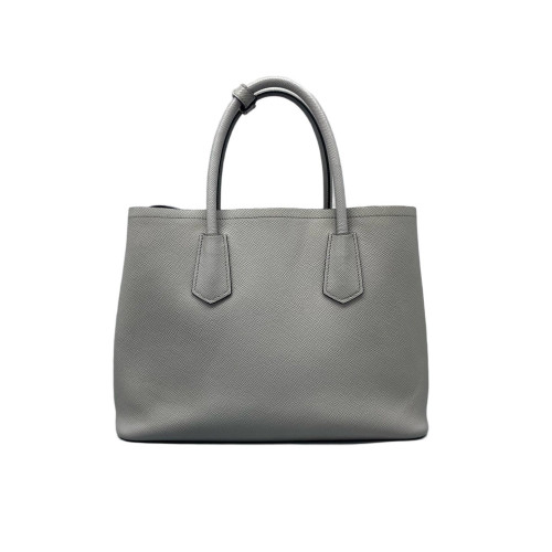 Prada Medium Double Bag Saffiano Calfskin Grey