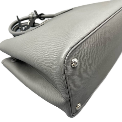 Prada Medium Double Bag Saffiano Calfskin Grey