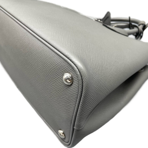 Prada Medium Double Bag Saffiano Calfskin Grey