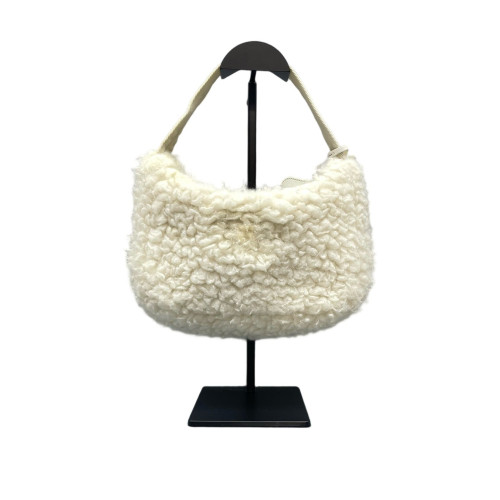 Prada Hobo Shearling White Prada Hobo Shearling White