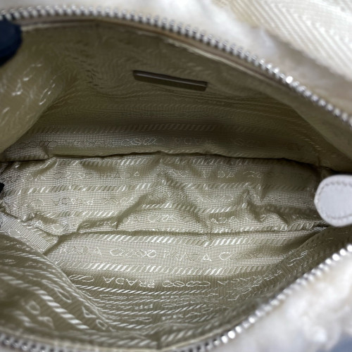 Prada Hobo Shearling White Prada Hobo Shearling White