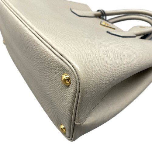 Prada Medium Double Bag Saffiano Calfskin Beige