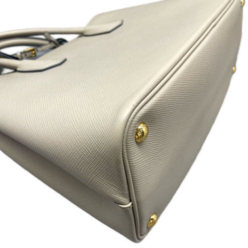Prada Medium Double Bag Saffiano Calfskin Beige