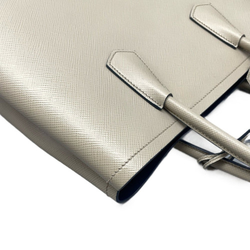 Prada Medium Double Bag Saffiano Calfskin Beige
