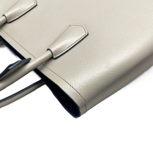 Prada Medium Double Bag Saffiano Calfskin Beige