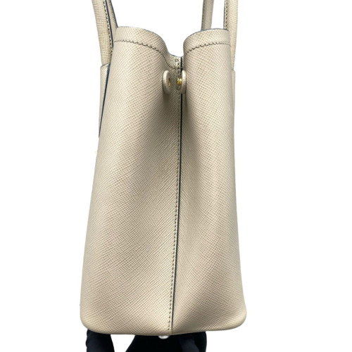 Prada Medium Double Bag Saffiano Calfskin Beige