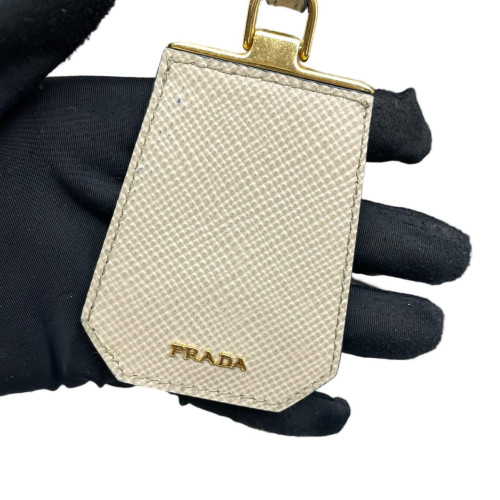 Prada Medium Double Bag Saffiano Calfskin Beige