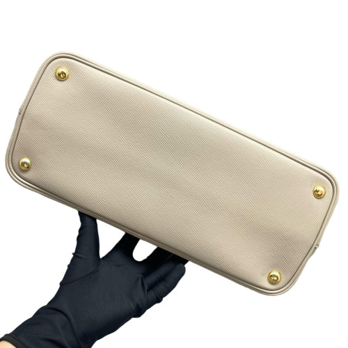 Prada Medium Double Bag Saffiano Calfskin Beige
