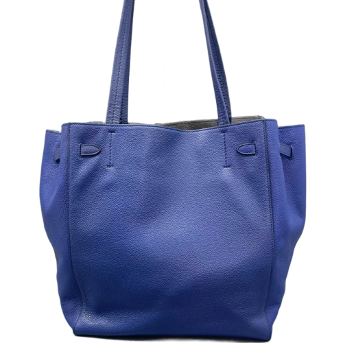 Celine Small Belt Cabas Phantom Tote Grained Calfskin Blue