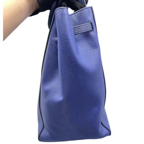 Celine Small Belt Cabas Phantom Tote Grained Calfskin Blue