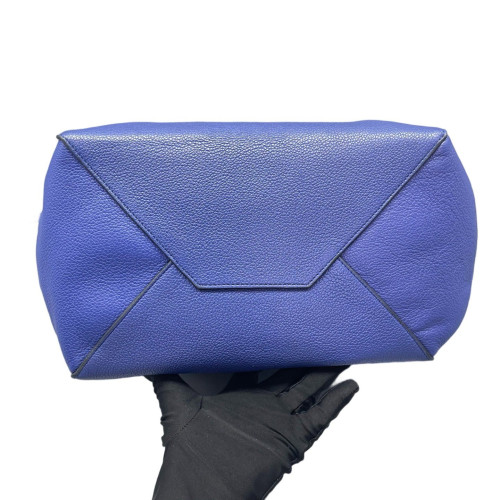 Celine Small Belt Cabas Phantom Tote Grained Calfskin Blue