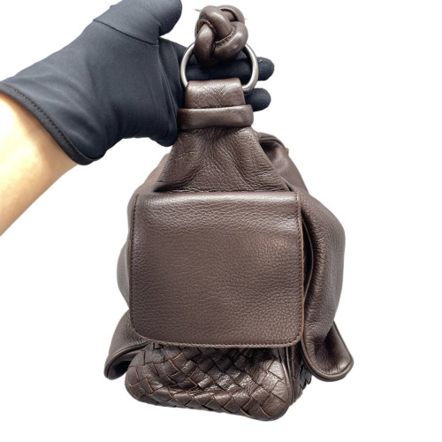 Bottega Veneta Intrecciato Hobo Cervo Dark Brown