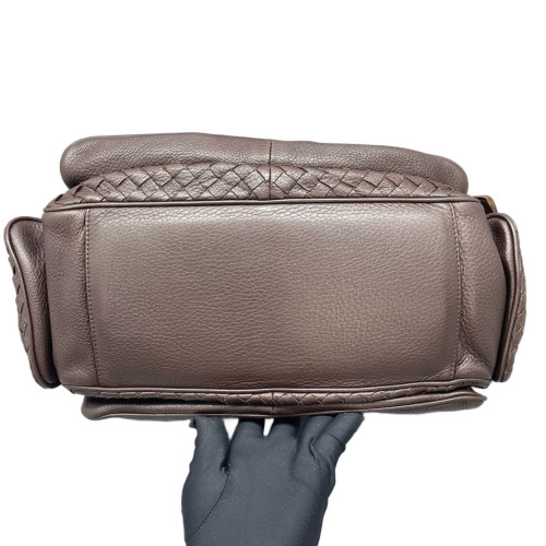 Bottega Veneta Intrecciato Hobo Cervo Dark Brown