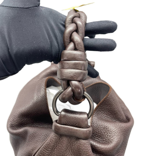 Bottega Veneta Intrecciato Hobo Cervo Dark Brown