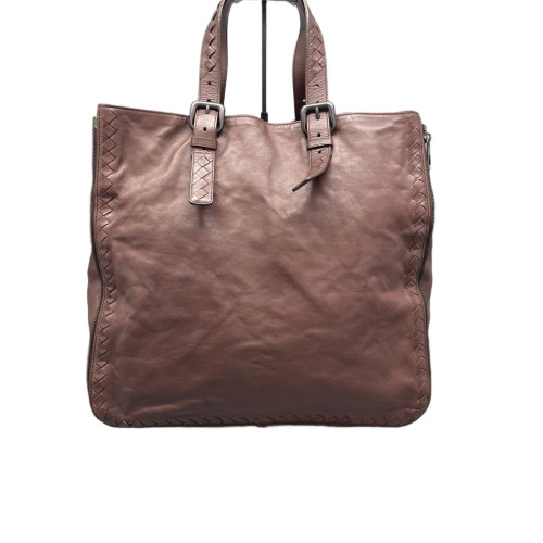 Bottega Veneta Intrecciato Tote Bag Lambskin Intrecciato Brown