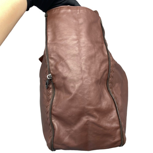Bottega Veneta Intrecciato Tote Bag Lambskin Intrecciato Brown