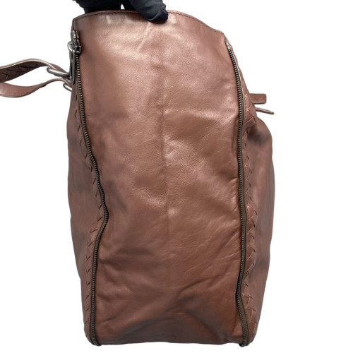 Bottega Veneta Intrecciato Tote Bag Lambskin Intrecciato Brown
