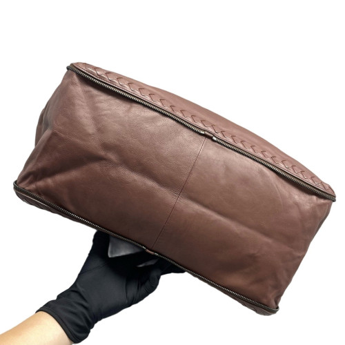 Bottega Veneta Intrecciato Tote Bag Lambskin Intrecciato Brown