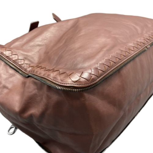 Bottega Veneta Intrecciato Tote Bag Lambskin Intrecciato Brown
