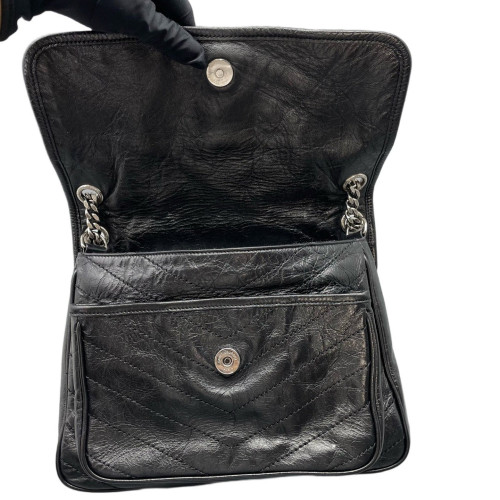 Yves Saint Laurent Medium Niki Chain Calfskin Black