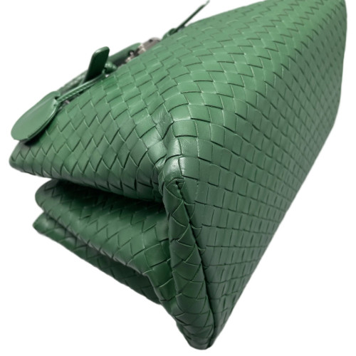 Bottega Veneta Intrecciato Medium Roma Tote Bag Lambskin Intrecciato Green