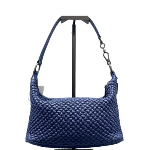 Bottega Veneta Intrecciato Shoulder Bag Lambskin Nappa Blue