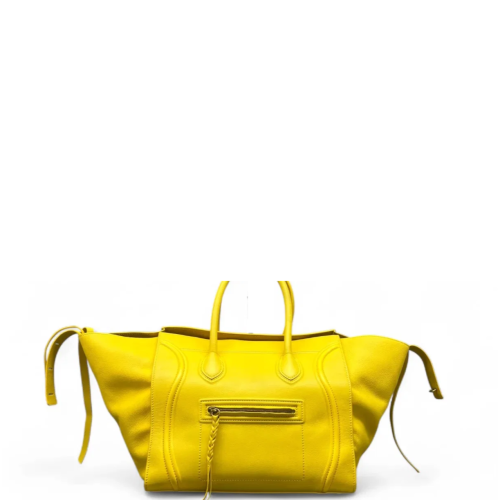 Celine Large Luggage Calfskin Yellow