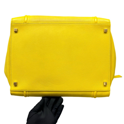 Celine Large Luggage Calfskin Yellow