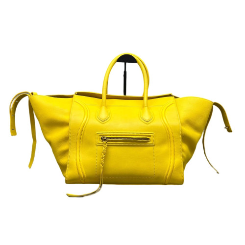 Celine Large Luggage Calfskin Yellow