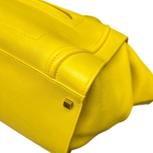 Celine Large Luggage Calfskin Yellow
