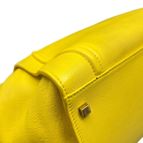 Celine Large Luggage Calfskin Yellow