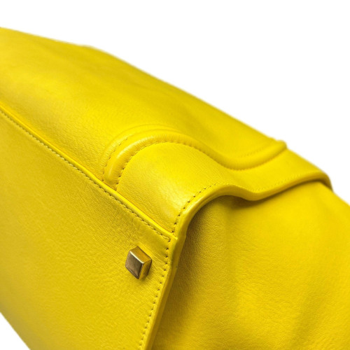 Celine Large Luggage Calfskin Yellow