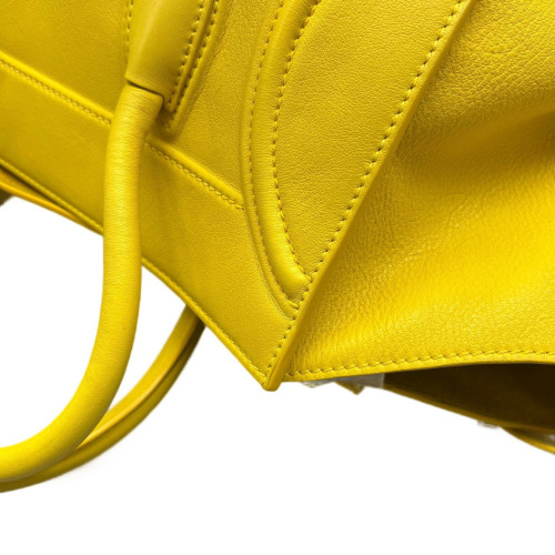 Celine Large Luggage Calfskin Yellow