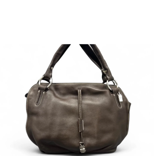 Celine Handbag Calfskin Dark Brown