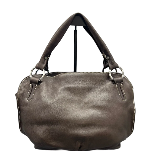 Celine Handbag Calfskin Dark Brown