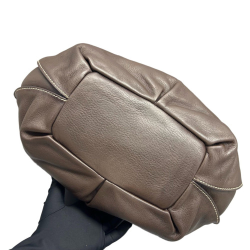 Celine Handbag Calfskin Dark Brown