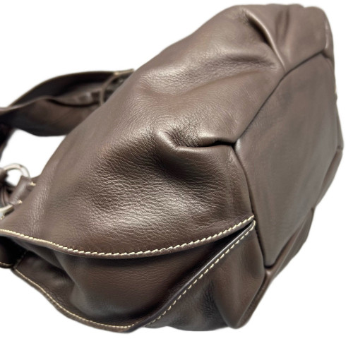 Celine Handbag Calfskin Dark Brown
