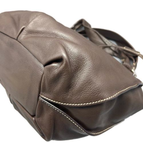 Celine Handbag Calfskin Dark Brown