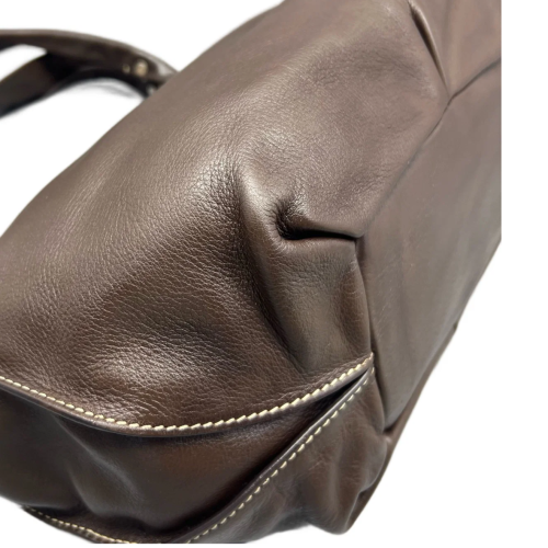 Celine Handbag Calfskin Dark Brown
